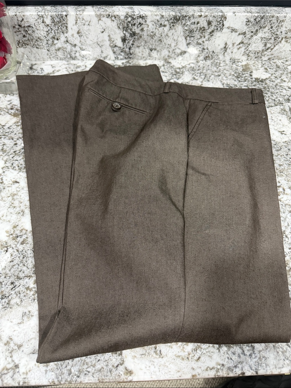 New York & Company Women's Straight Leg Dress Pants in Brown